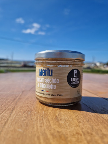 Rillette de poisson artisanale - Merlu tomate séchée et ciboulette - Les Breizh'illettes (90g)